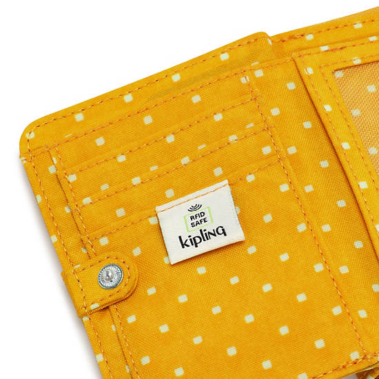 Kipling Money Love Printed Small Wallet Wallets Soft Dot Yellow | CA 2212CT